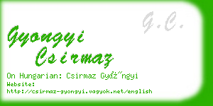 gyongyi csirmaz business card